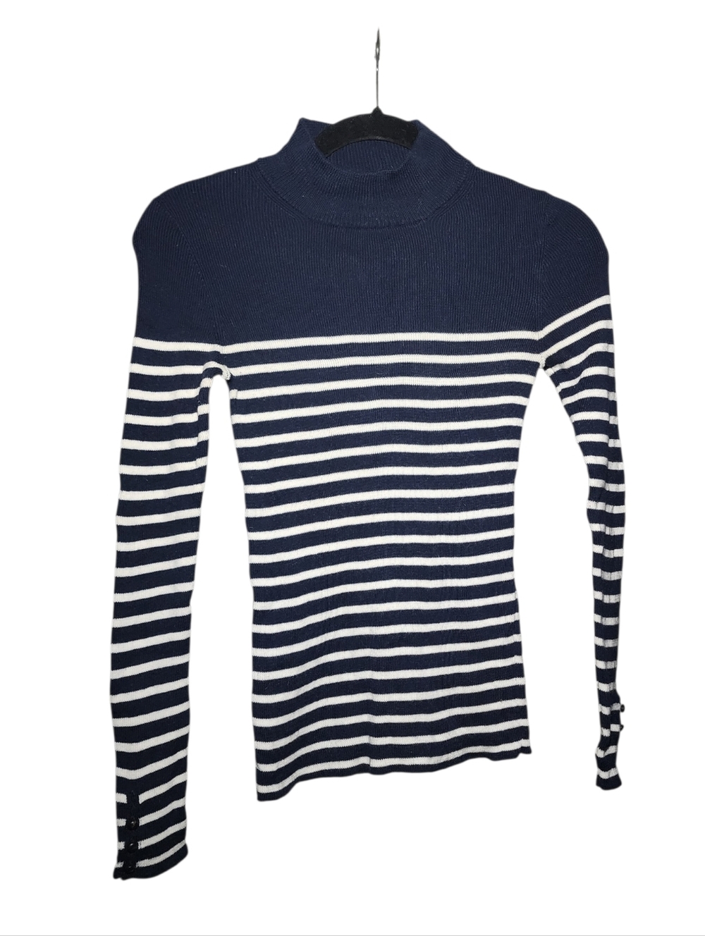 Sezane Navy And White Simon Jumper Sweater Size S - Picture 3 of 8